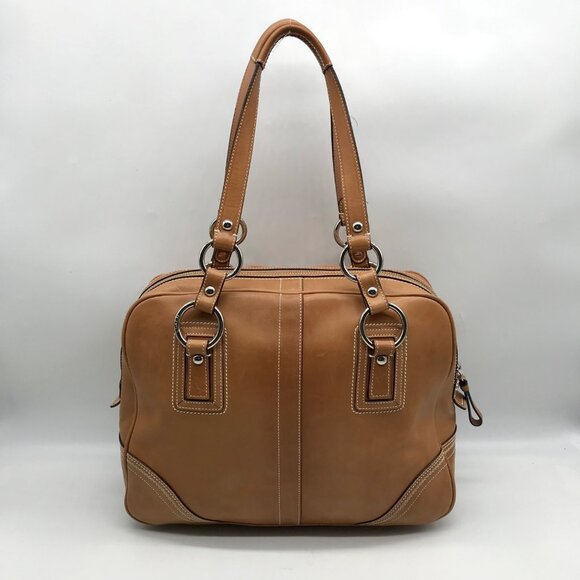 Coach Leather Camel Soho Satchel Bag 10581 - Picture 2 of 11